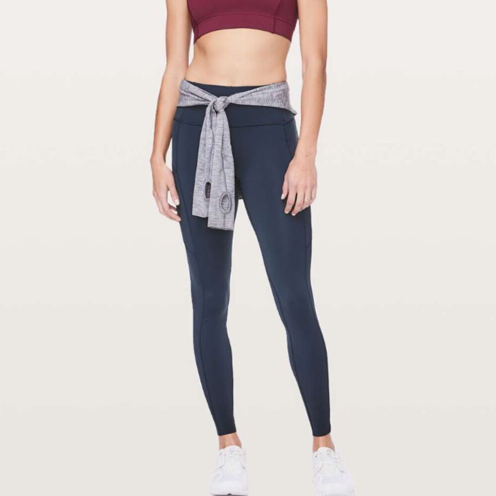 Lululemon Fast & Free Full Length Tight *Non-Reflective 28" True Navy Size 8